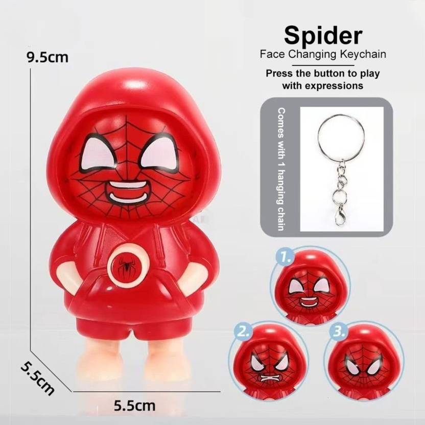 Gadgetshor⢠Triple Face Magic Keychain đ | 3 Looks in One Flip! | Trendy, Fun & Collectible