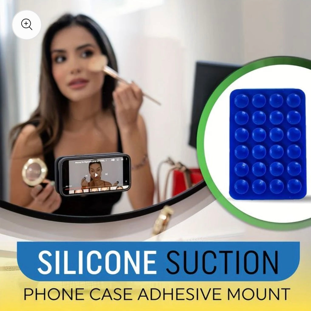 Gadgetshor Sticky Phone Stand Silicone Suction Phone Case Mount, Content Creator Essentials for Videos