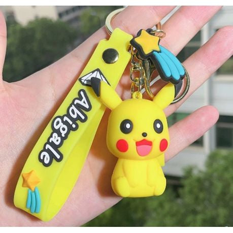 Gadgetshor Cute 3D Key Chain Pikachu Family