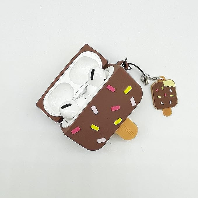 Gadgetshor 3D Silicone Airpods Case Ice-cream Series