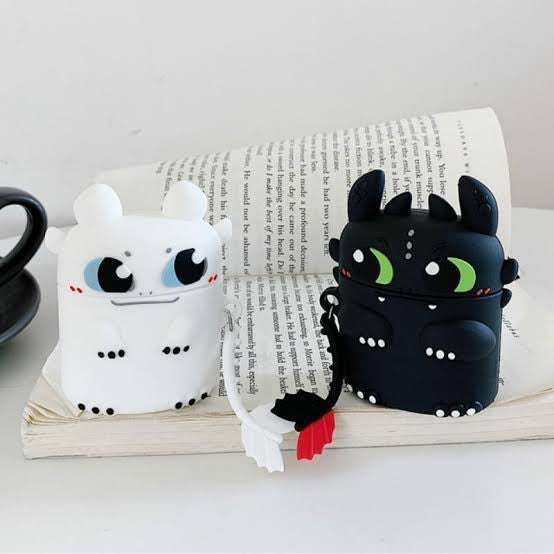 Gadgetshor 3D Silicone Airpods Case Toothless Dragon Series