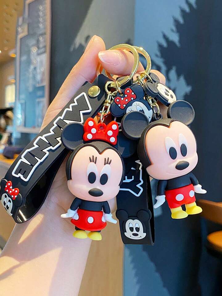 Gadgetshor Cute 3D Key Chain Minnie & Micky Mouse