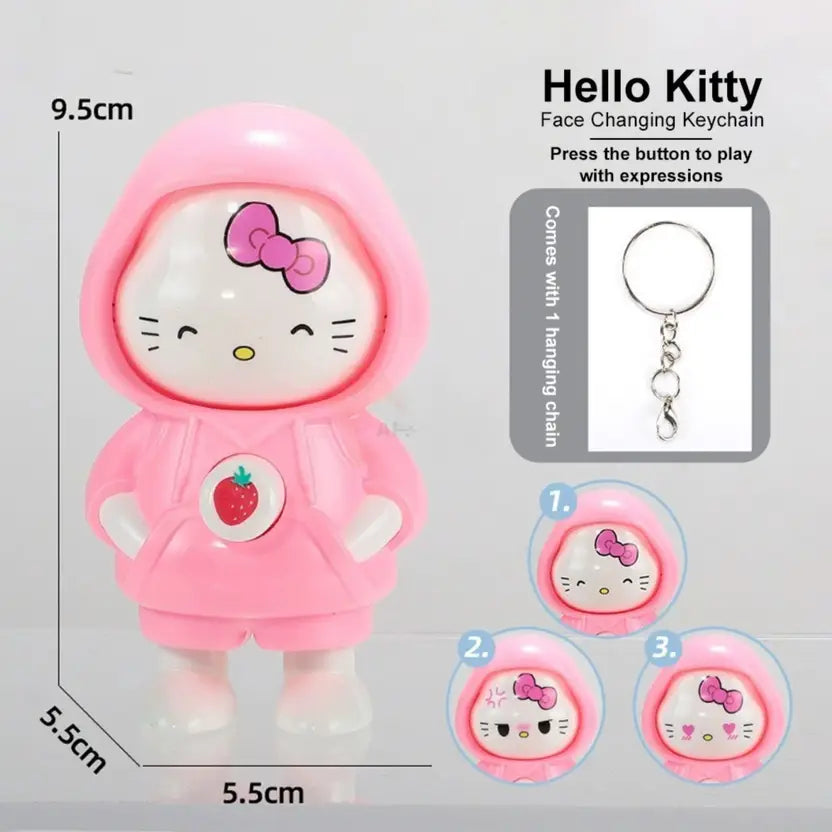 Gadgetshor⢠Triple Face Magic Keychain đ | 3 Looks in One Flip! | Trendy, Fun & Collectible
