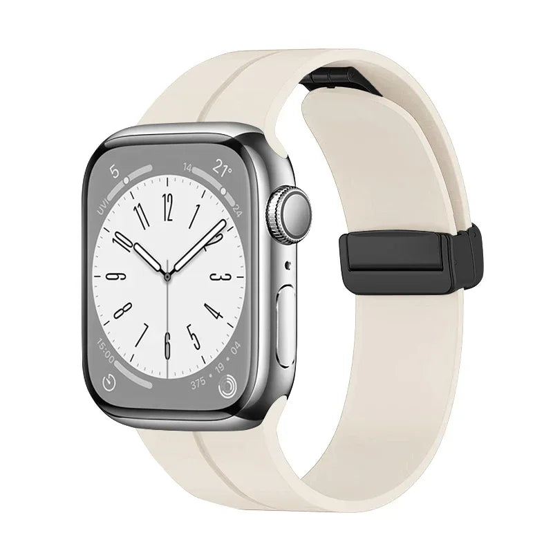 Gadgetshor Silicone Magnetic Strap Compatible with Apple Watch All Series (Watch Not Included)
