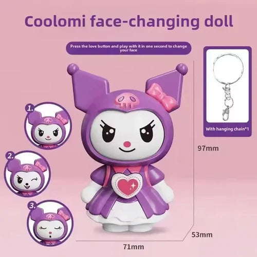 Gadgetshor⢠Triple Face Magic Keychain đ | 3 Looks in One Flip! | Trendy, Fun & Collectible