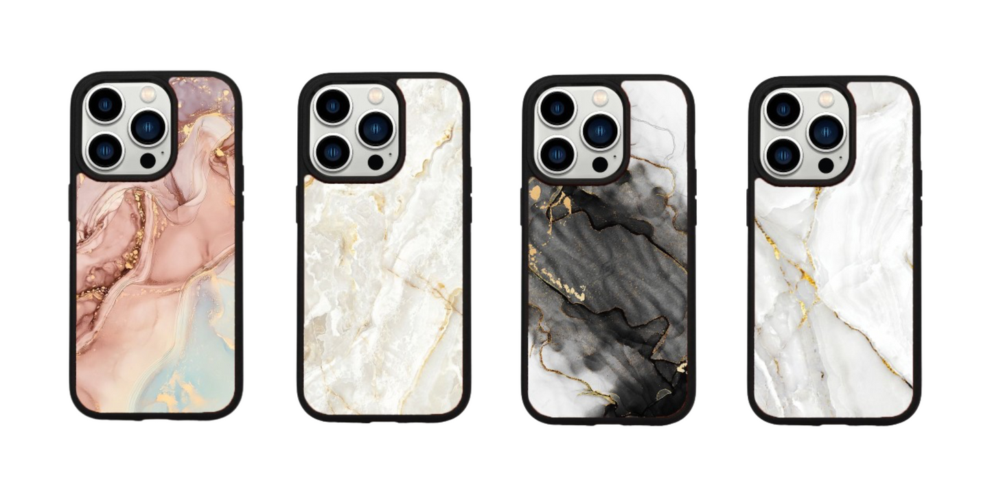 Gadgetshor Marble Series iPhone Back Glass Case