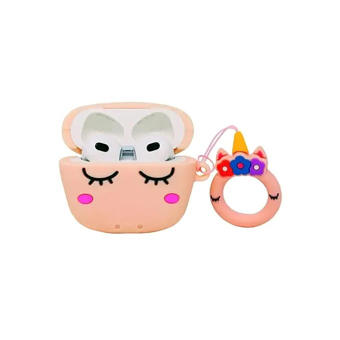 Gadgetshor 3D Silicone Airpods Case Cute Unicorn Series