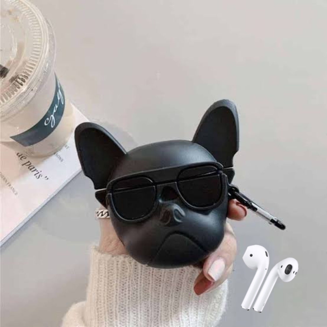 Gadgetshor 3D Silicone Airpods Case Bulldog Series