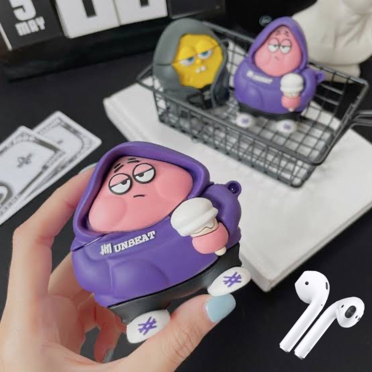 Gadgetshor 3D Silicone Patrik & Sponge-Bob AirPods Cases Series
