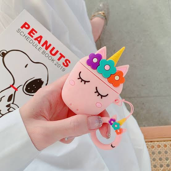 Gadgetshor 3D Silicone Airpods Case Cute Unicorn Series