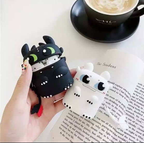 Gadgetshor 3D Silicone Airpods Case Toothless Dragon Series