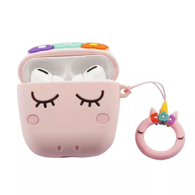 Gadgetshor 3D Silicone Airpods Case Cute Unicorn Series