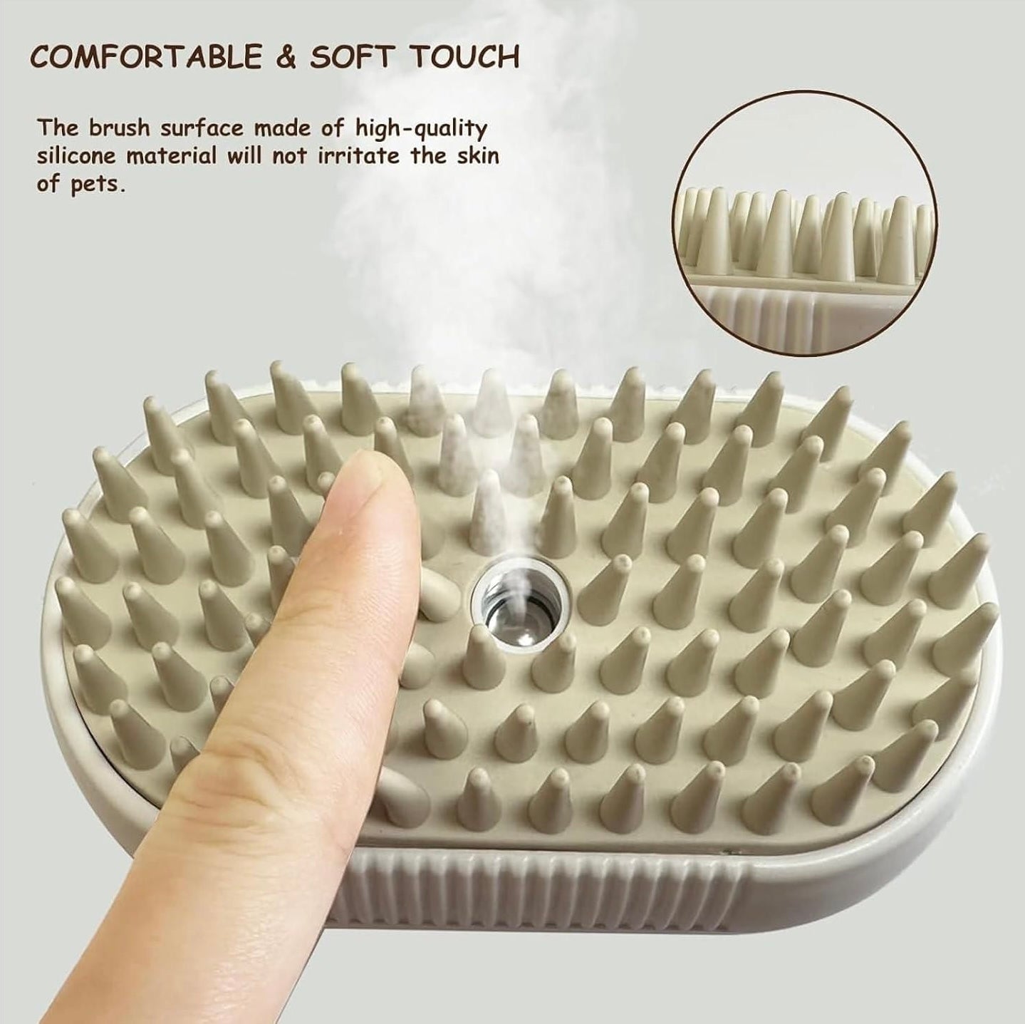 Gadgetshor 3 in 1 Pet Steam Grooming Brush for Dogs and Cats 🐈 🐕