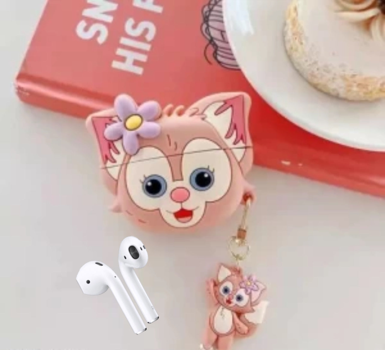 Gadgetshor 3D Silicone Airpods Case Cute Pink Cat Series
