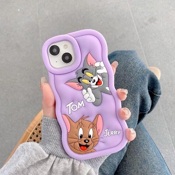 Gadgetshor 3D Silicone Tom & Jerry Cases for iPhone