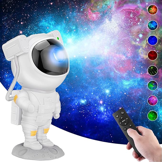 Gadgetshor Adjustable Galaxy Space Projector Light with Remote Control Spaceman Night Light Suitable for Gaming Room, Home Theater, Kids Bedroom