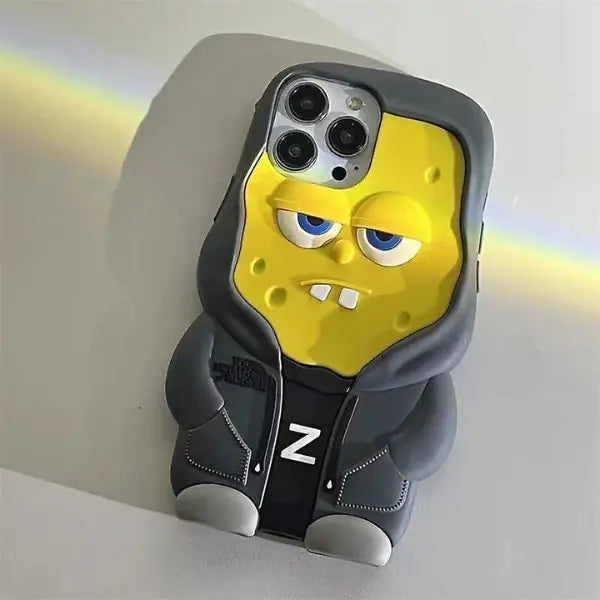 Gadgetshor 3D Silicone Patrik & Sponge-bob Cases for iPhone