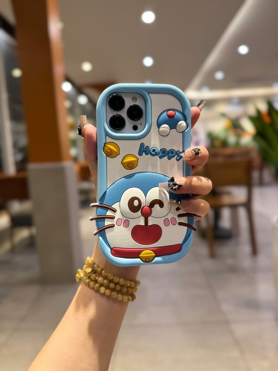 Gadgetshor 3D Silicone Cute Doraemon Cases for iPhone