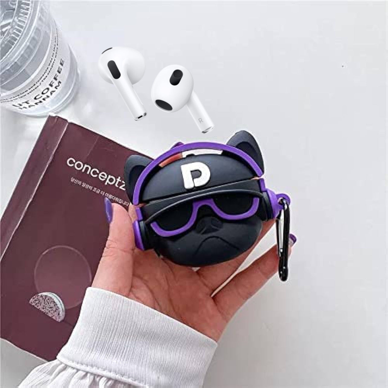 Gadgetshor 3D Silicone Airpods Case Hip-Hop Bulldog Series