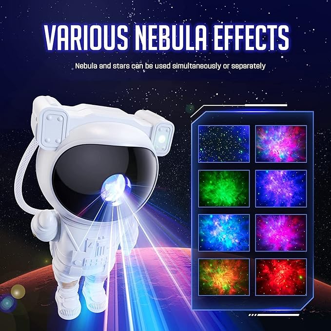 Gadgetshor Adjustable Galaxy Space Projector Light with Remote Control Spaceman Night Light Suitable for Gaming Room, Home Theater, Kids Bedroom