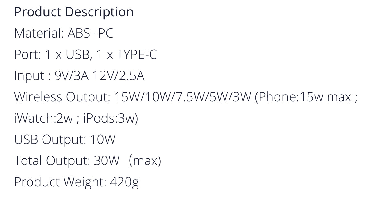 GADGETSHOR 4 in 1 Wireless Foldable Fast Charger with Digital Clock, RGB Light Wirless Charging for iPhone, Airpods & iWatch