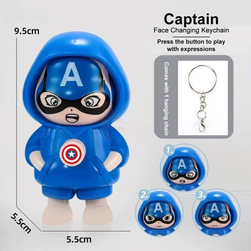 Gadgetshor⢠Triple Face Magic Keychain đ | 3 Looks in One Flip! | Trendy, Fun & Collectible