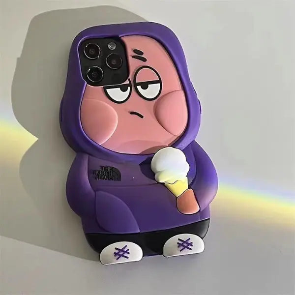 Gadgetshor 3D Silicone Patrik & Sponge-bob Cases for iPhone