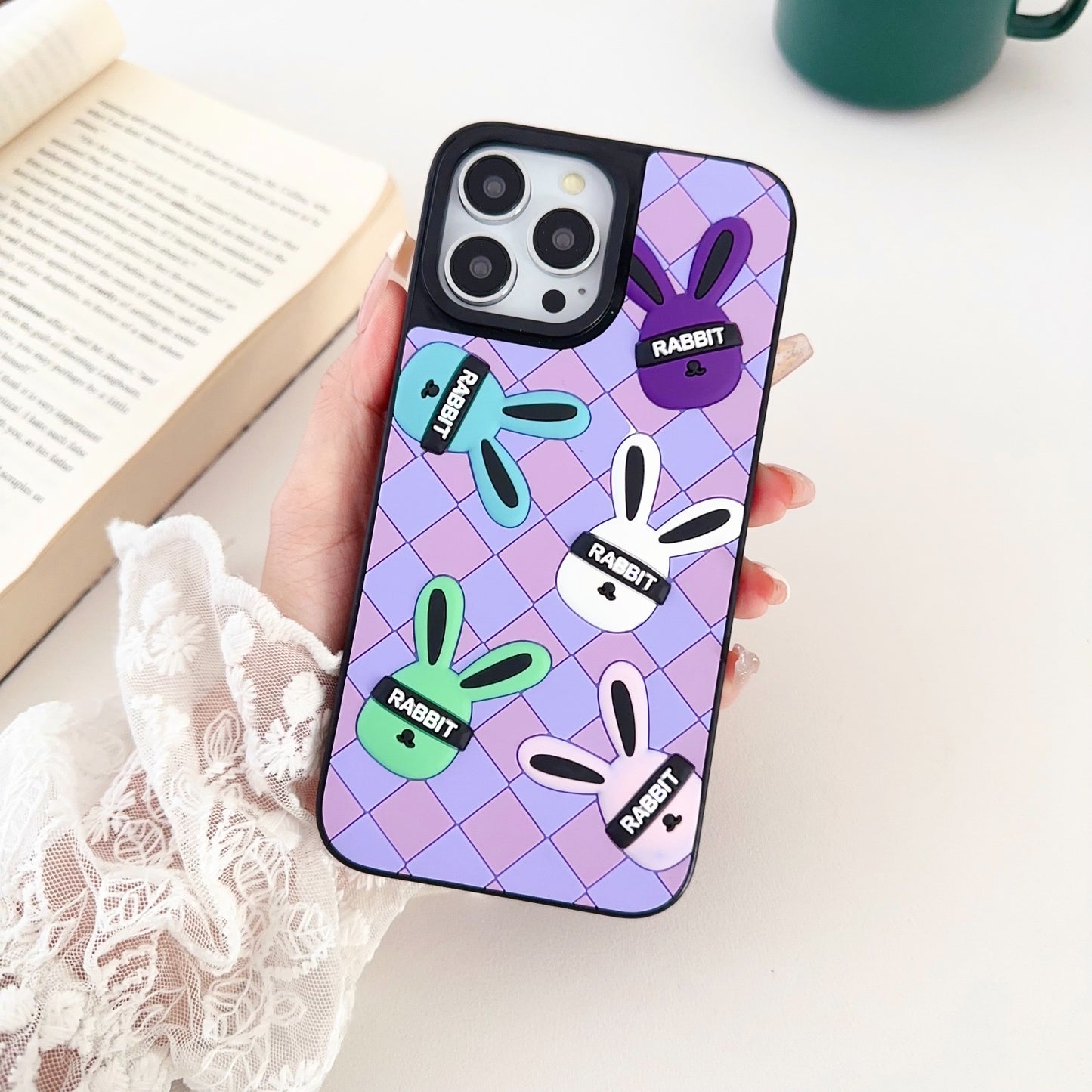 Gadgetshor 3D Silicone Cute Bear Series Back Case for iPhone