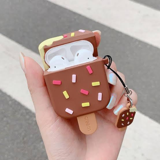 Gadgetshor 3D Silicone Airpods Case Ice-cream Series