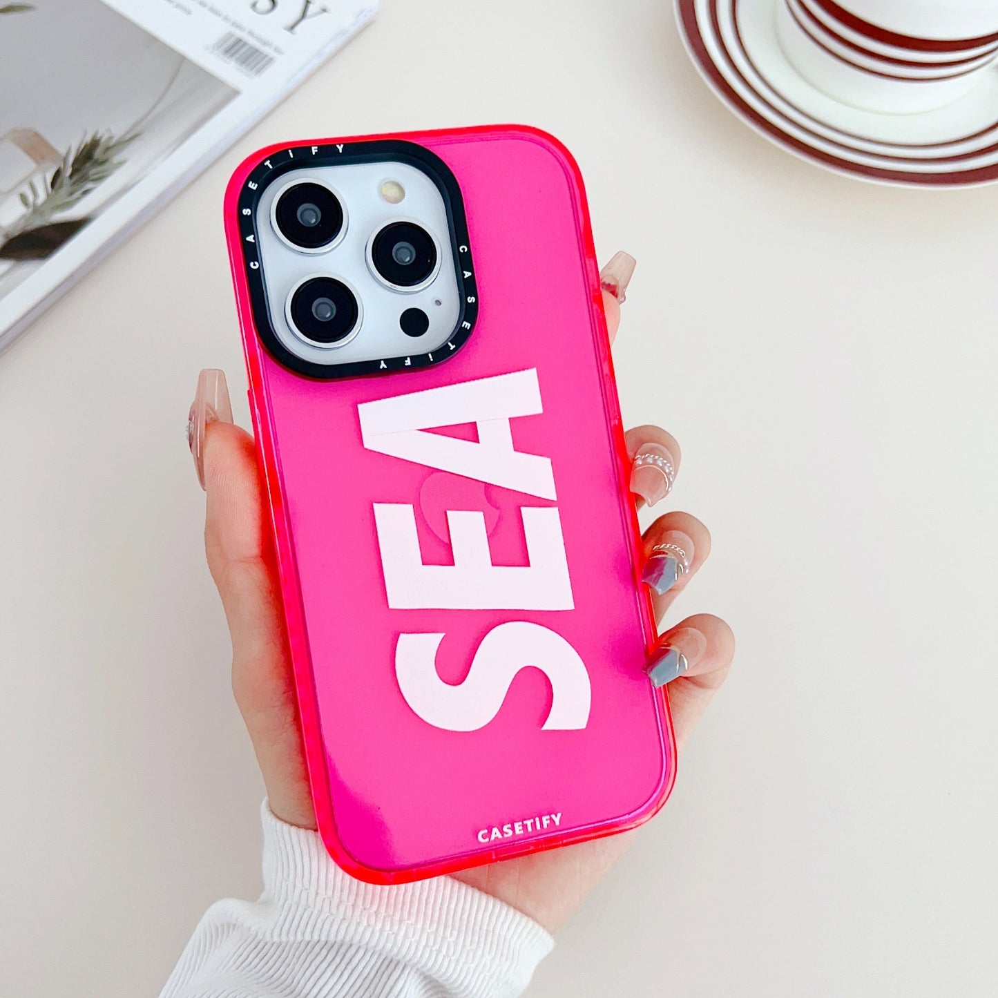 Gadgetshor Silicone Sea Back Case For iPhone