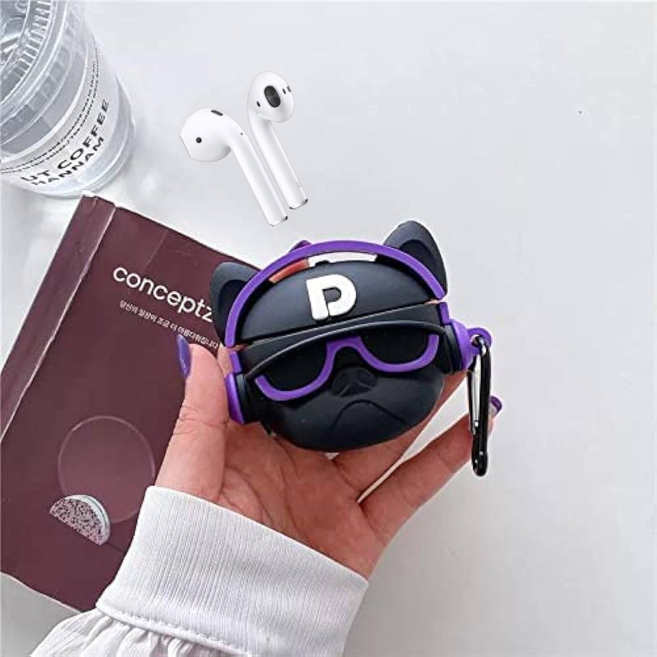 Gadgetshor 3D Silicone Airpods Case Hip-Hop Bulldog Series