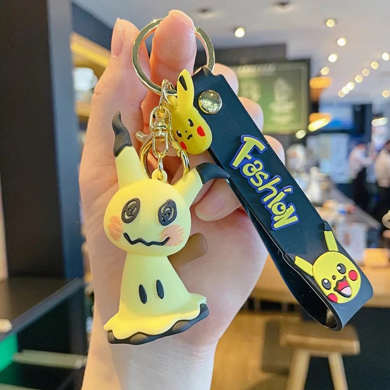 Gadgetshor Cute 3D Key Chain Pikachu Family