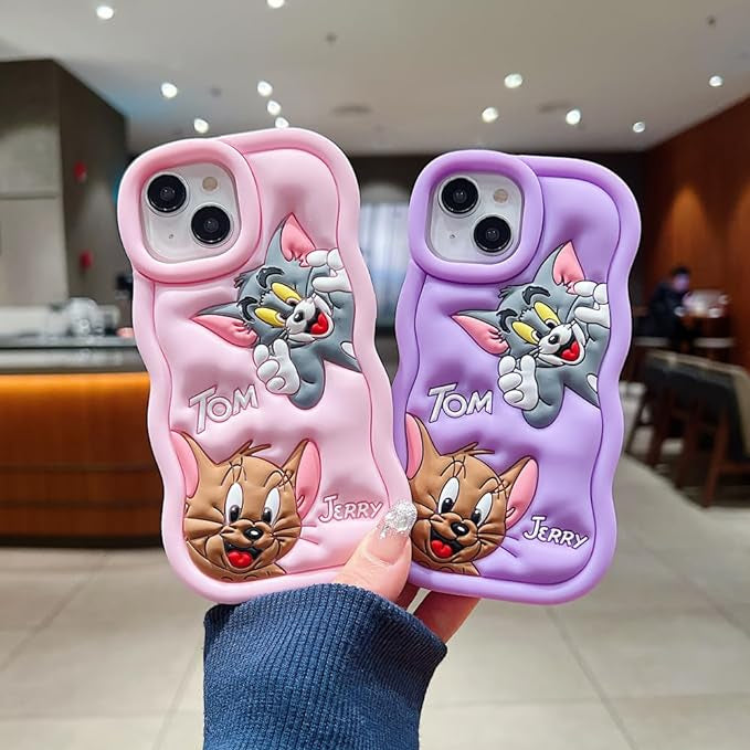 Gadgetshor 3D Silicone Tom & Jerry Cases for iPhone