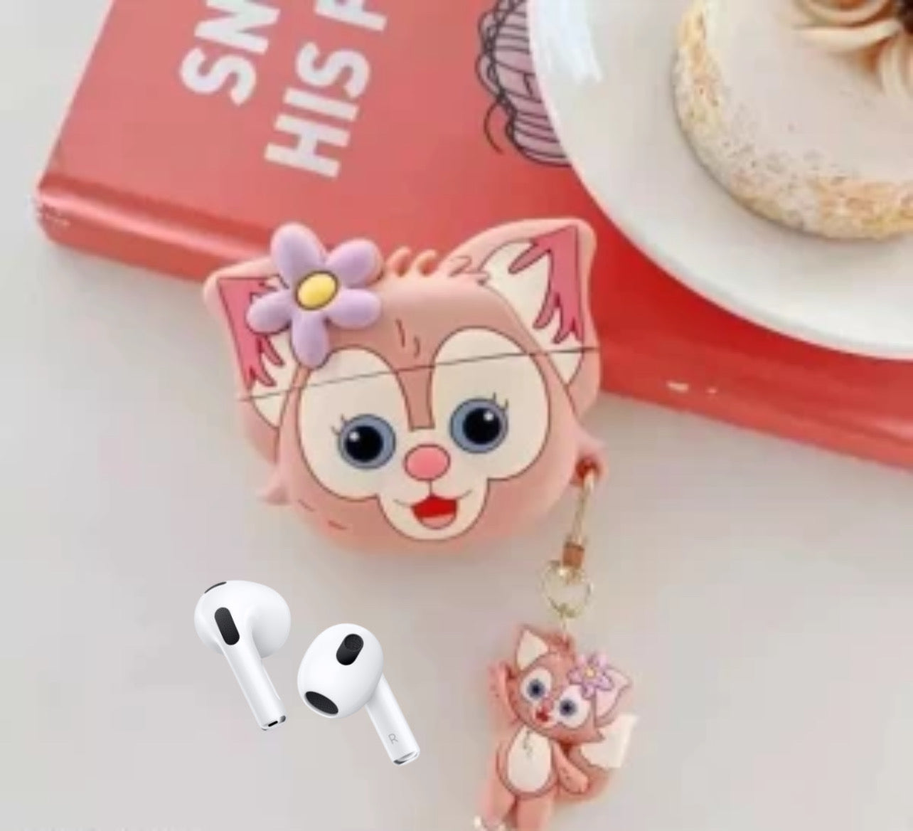 Gadgetshor 3D Silicone Airpods Case Cute Pink Cat Series