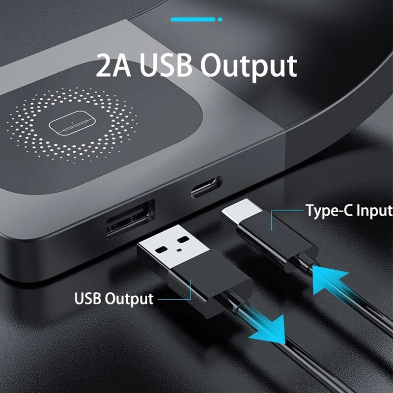 GADGETSHOR 3 in 1 Wireless Foldable Fast Charger with Wirless Charging for iPhone, Airpods & iWatch