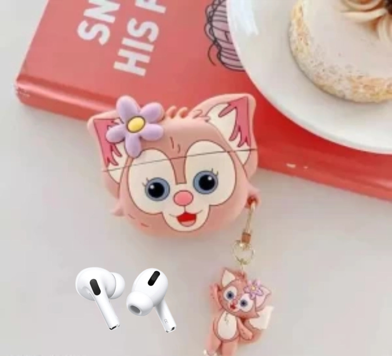 Gadgetshor 3D Silicone Airpods Case Cute Pink Cat Series