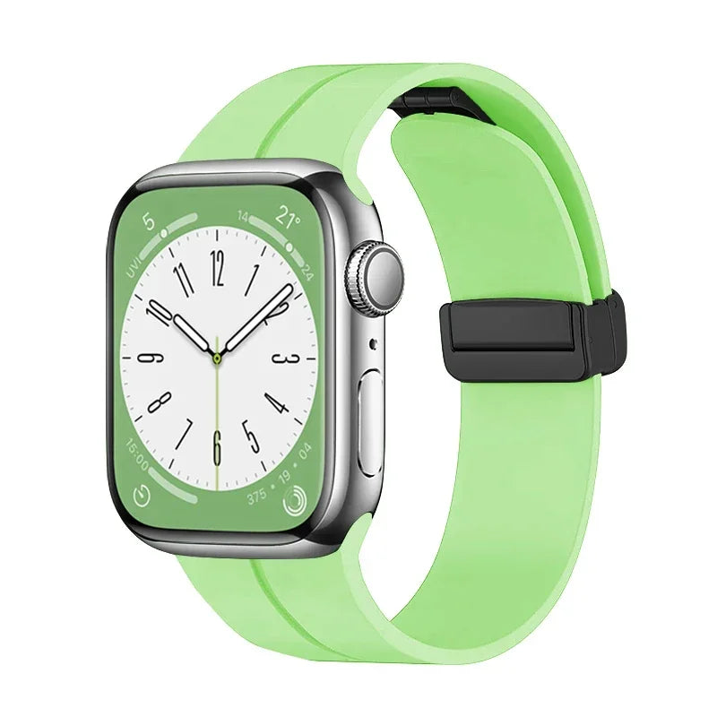 Gadgetshor Silicone Magnetic Strap Compatible with Apple Watch All Series (Watch Not Included)