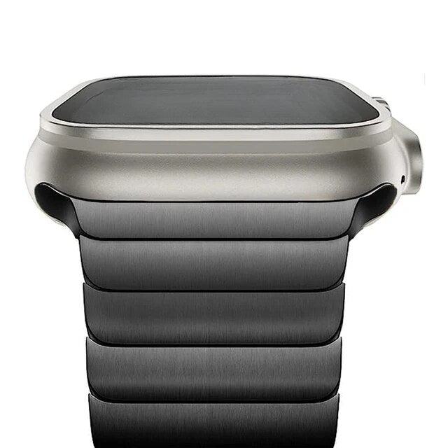 Gadgetshor Stainless Steel Strap with Apple Watch All Series (Watch Not Included)