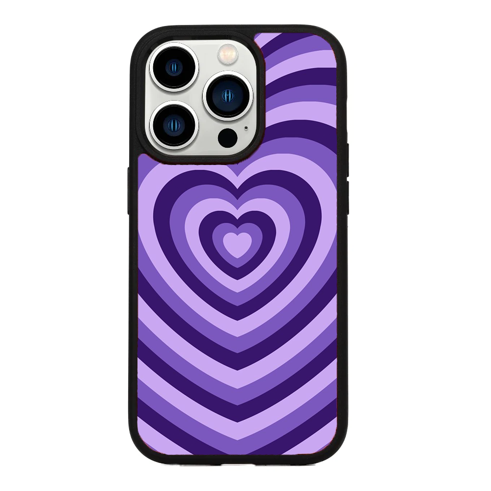 Gadgetshor Heart Print Series iPhone Back Glass Case