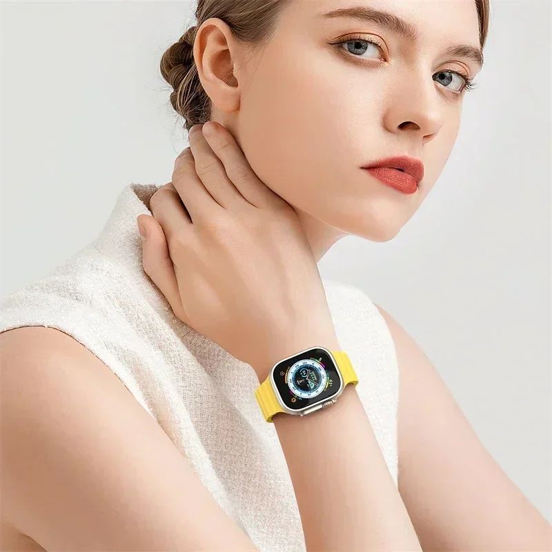 Gadgetshor Silicone Ocean Band Compatible with Apple Watch All Series (Watch Not Included)