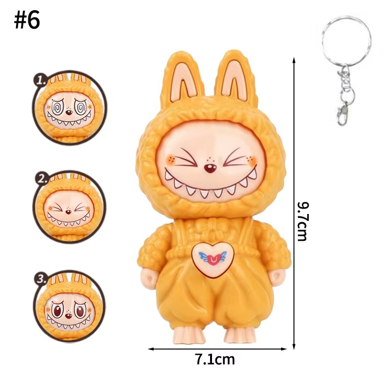 Labubu Flip Keychain – 1 Character, 3 Cute Expressions! 😍🔄 ( Pack of 1 )