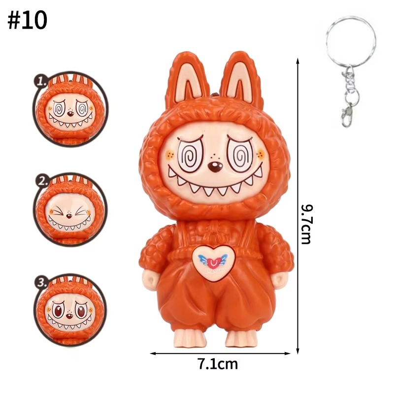 Labubu Flip Keychain – 1 Character, 3 Cute Expressions! 😍🔄 ( Pack of 1 )