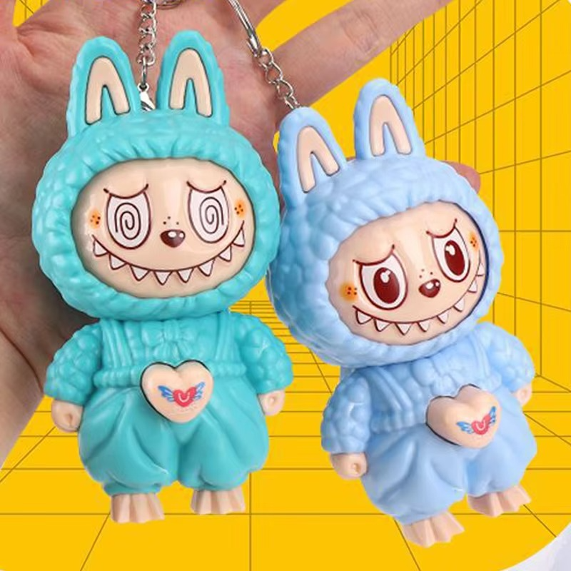Labubu Flip Keychain – 1 Character, 3 Cute Expressions! 😍🔄 ( Pack of 1 )