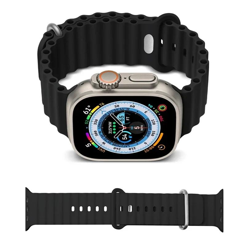 Gadgetshor Silicone Ocean Band Compatible with Apple Watch All Series (Watch Not Included)