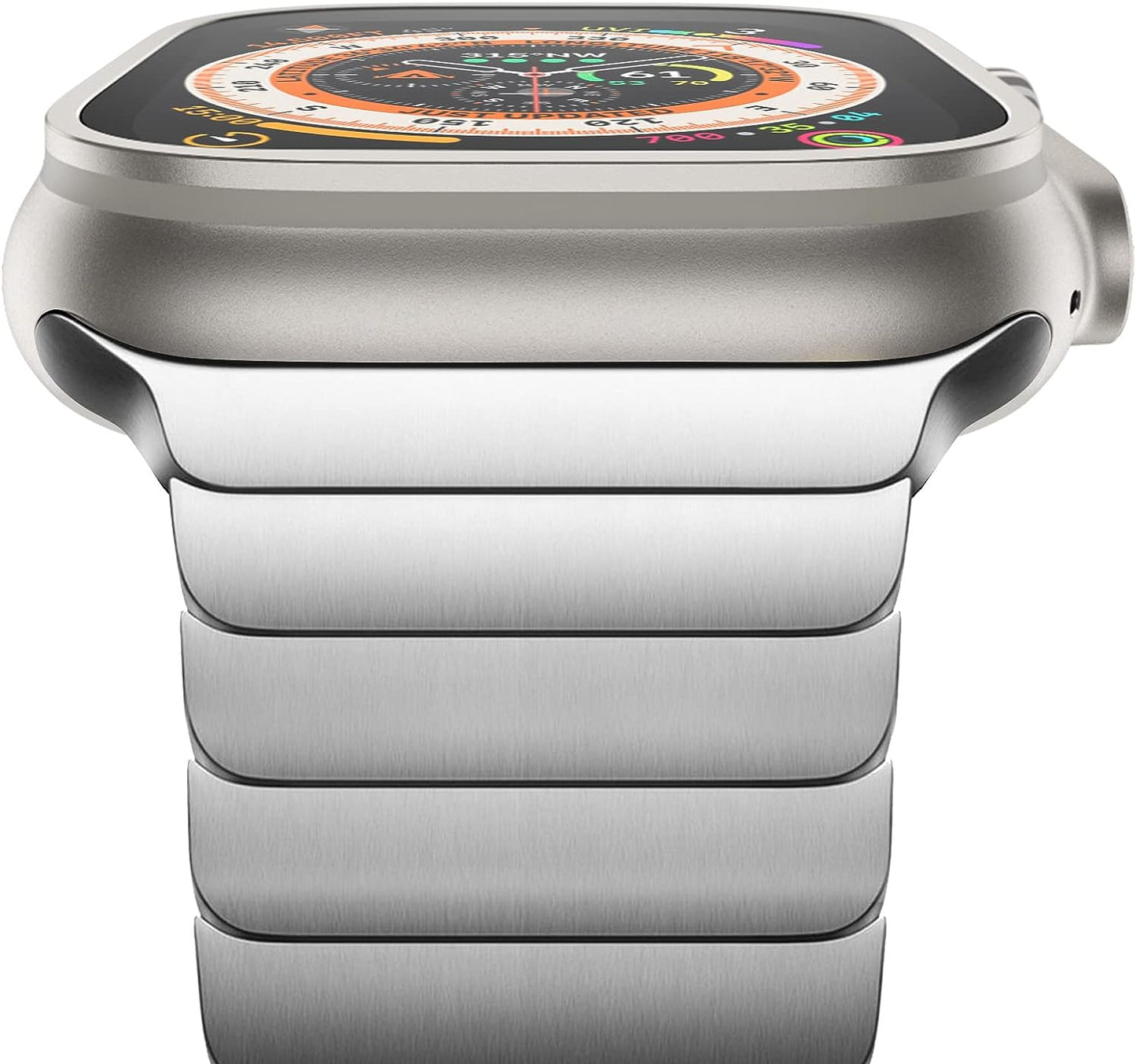 Gadgetshor Stainless Steel Strap with Apple Watch All Series (Watch Not Included)