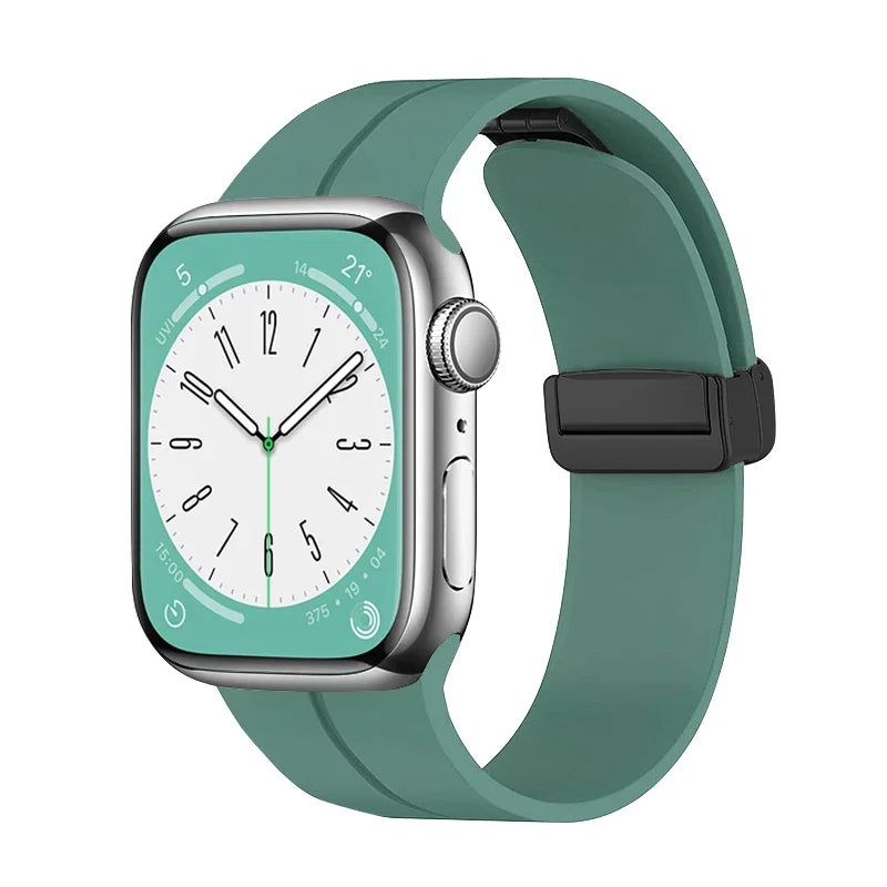 Gadgetshor Silicone Magnetic Strap Compatible with Apple Watch All Series (Watch Not Included)