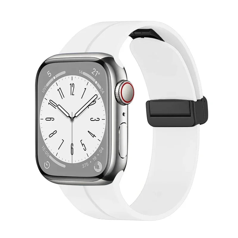 Gadgetshor Silicone Magnetic Strap Compatible with Apple Watch All Series (Watch Not Included)
