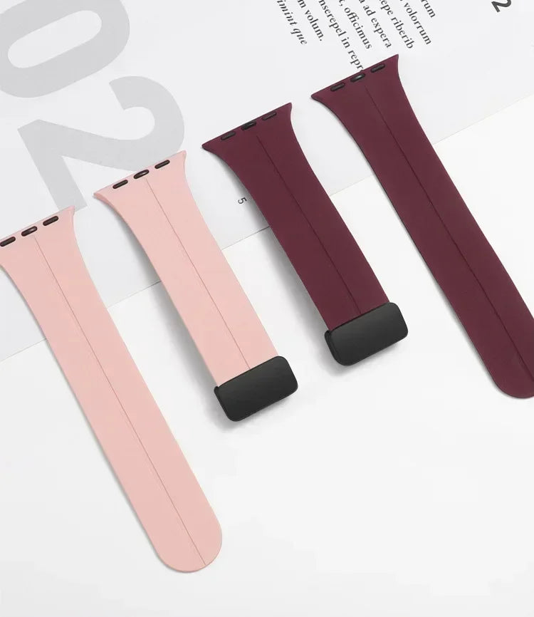 Gadgetshor Silicone Magnetic Strap Compatible with Apple Watch All Series (Watch Not Included)