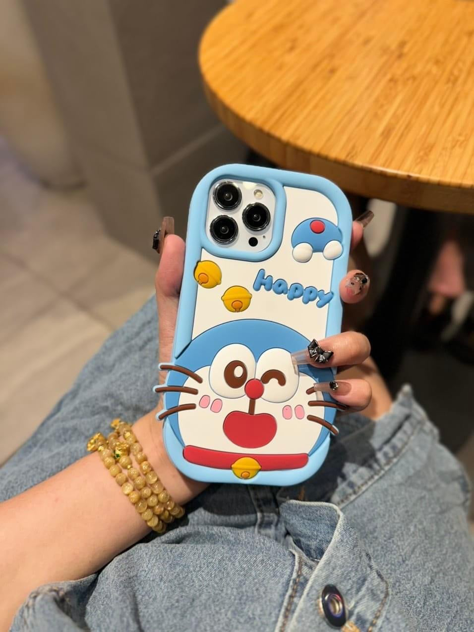 Gadgetshor 3D Silicone Cute Doraemon Cases for iPhone