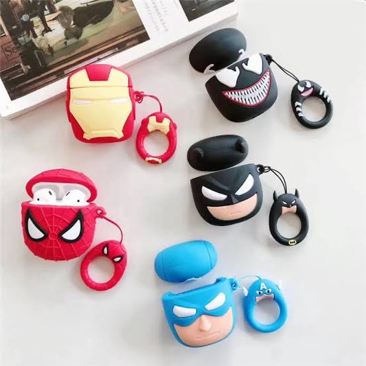 Gadgetshor 3D Silicone Airpods Case Marvel Series
